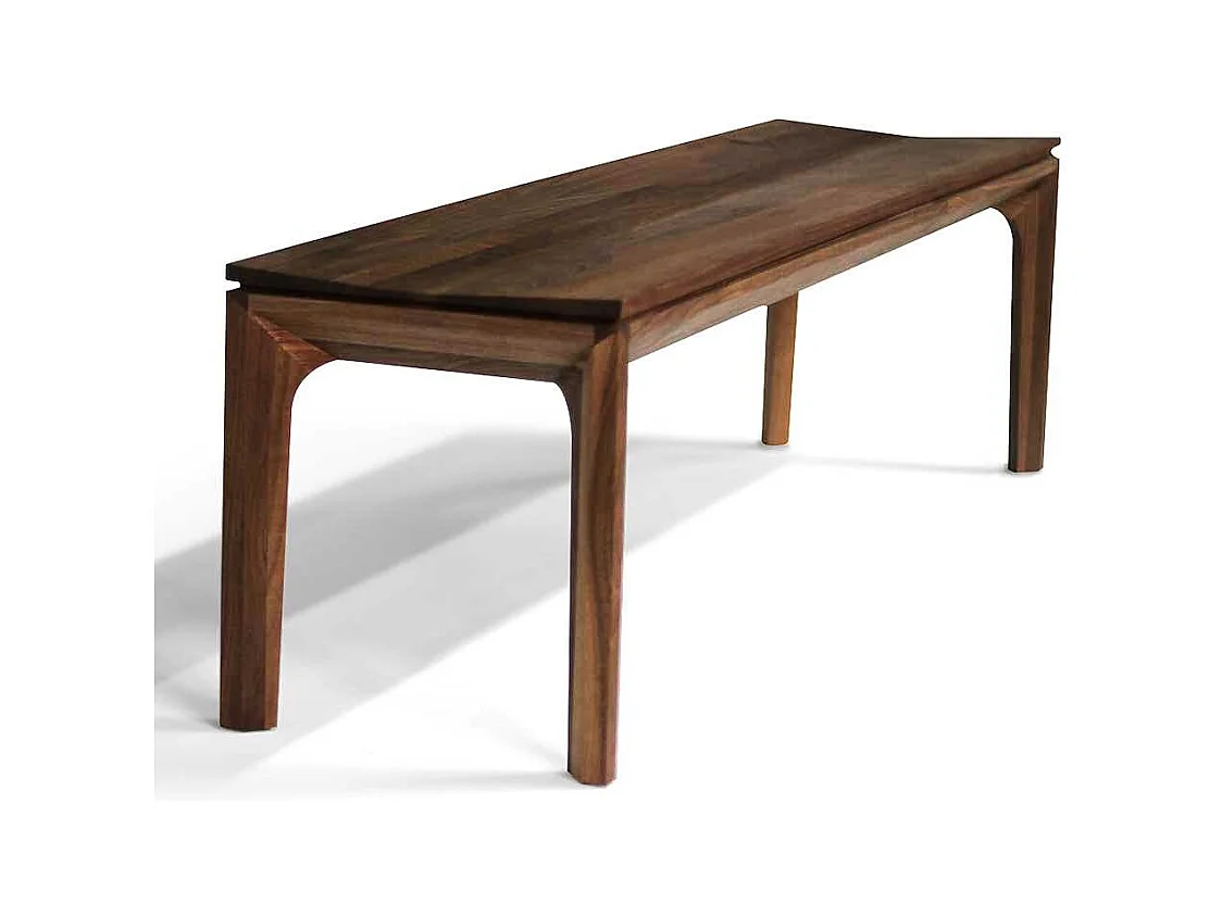 Esszimmerbank aus Nussbaum Massivholz geölt Retrostil