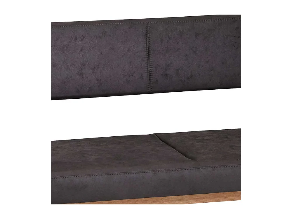 Sitzbank Esszimmer in Anthrazit Microfaser Gestell Wildeiche