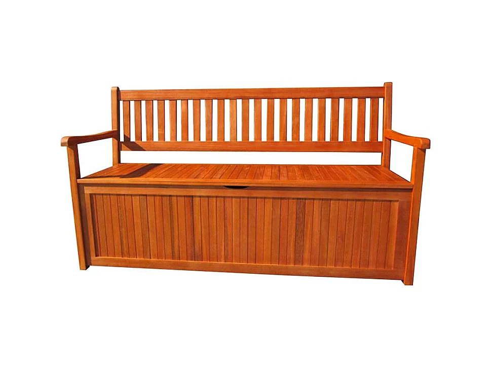 Terrassenbank aus Akazie Massivholz Stauraum