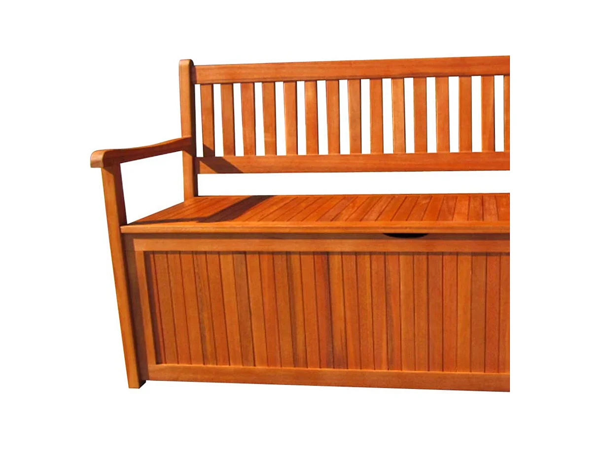 Terrassenbank aus Akazie Massivholz Stauraum