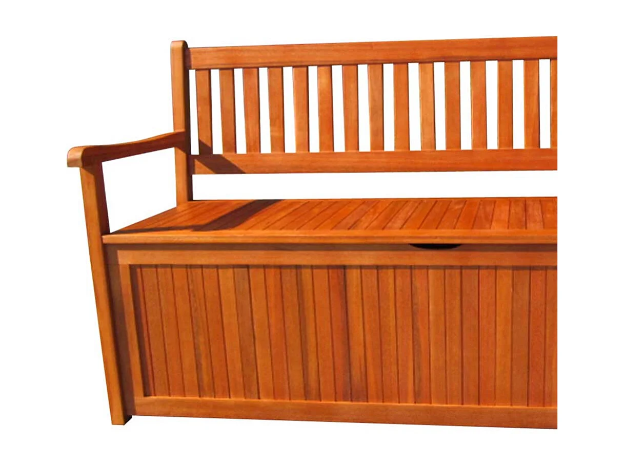Terrassenbank aus Akazie Massivholz Stauraum