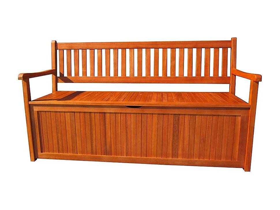 Terrassenbank aus Akazie Massivholz Stauraum