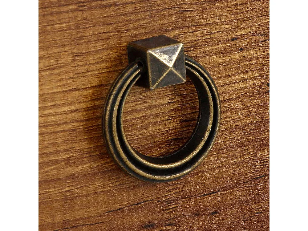 Garderobenbank in Wildeichefarben und Weiß 2 Türen