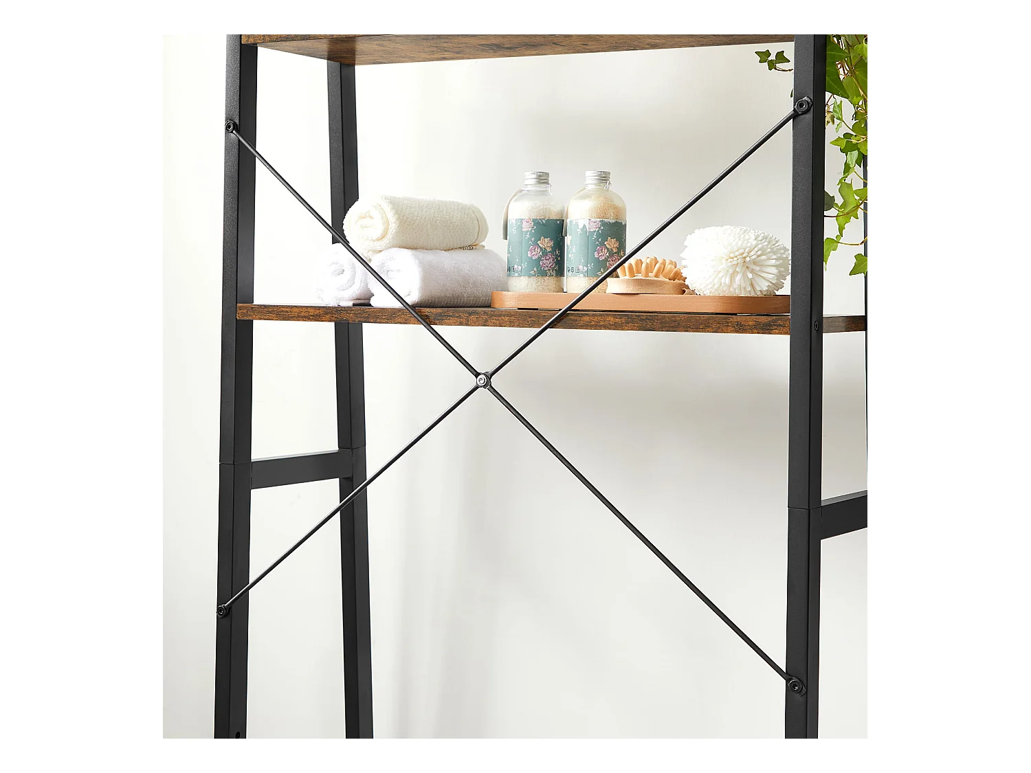 Étagère salle de bain Valora rustique au-dessus toilettes et machine à laver