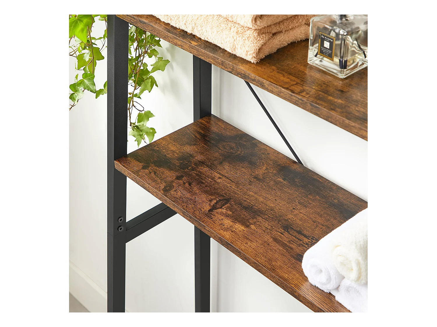 Étagère salle de bain Valora rustique au-dessus toilettes et machine à laver