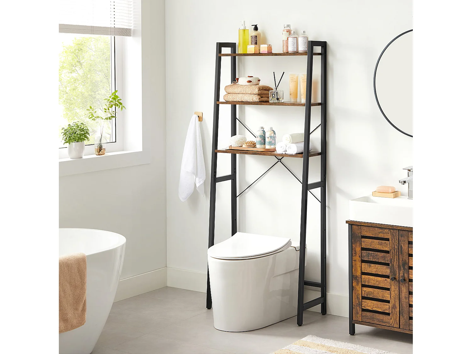 Valora Rustieke Loft Badkamerplank boven Toilet en Wasmachine