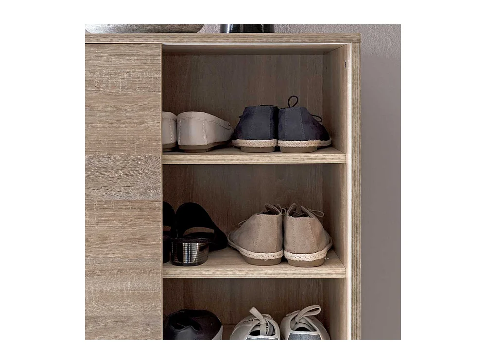Schuh Schrank Holzoptik in Sonoma Eiche zwei Schiebetüren