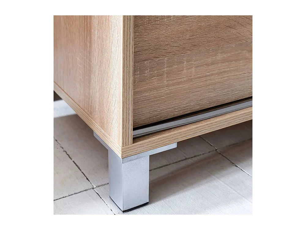 Schuh Schrank Holzoptik in Sonoma Eiche zwei Schiebetüren