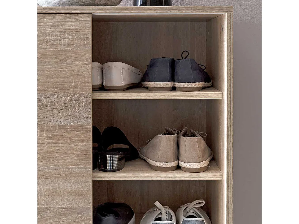 Schuh Schrank Holzoptik in Sonoma Eiche zwei Schiebetüren