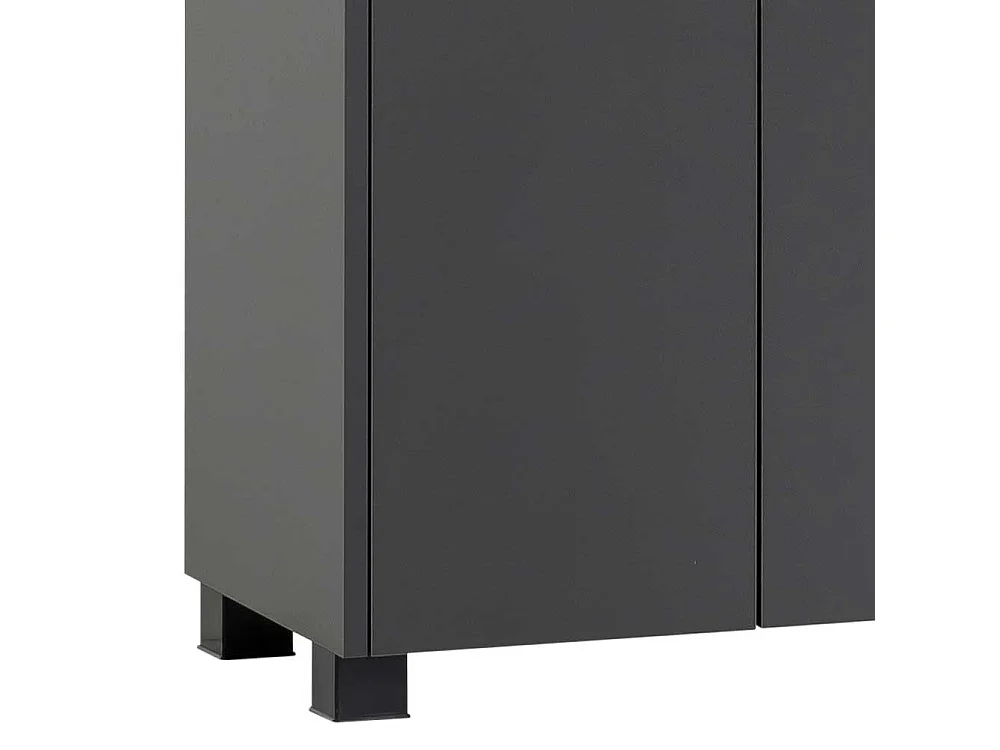 XL Garderobenschuhschrank in Wildeichefarben Anthrazit