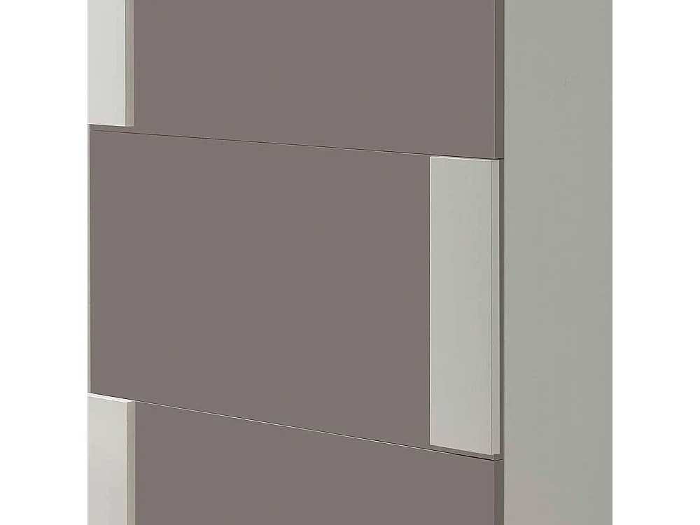 Schuhklapper in Weiß und Taupe modern