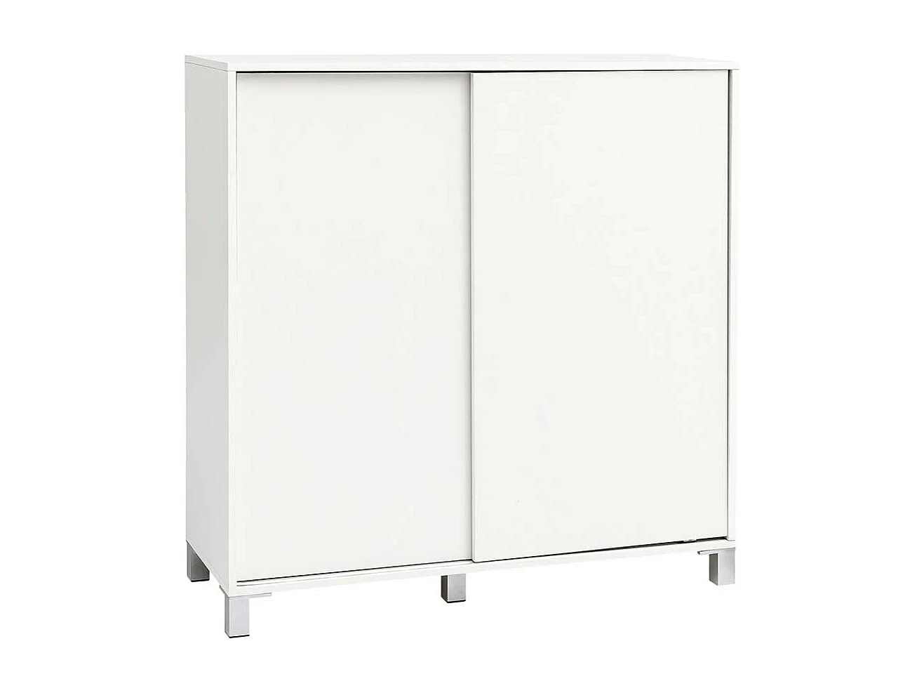 Schuh Schrank Schiebetüren in Weiß modern 100x108x38 cm