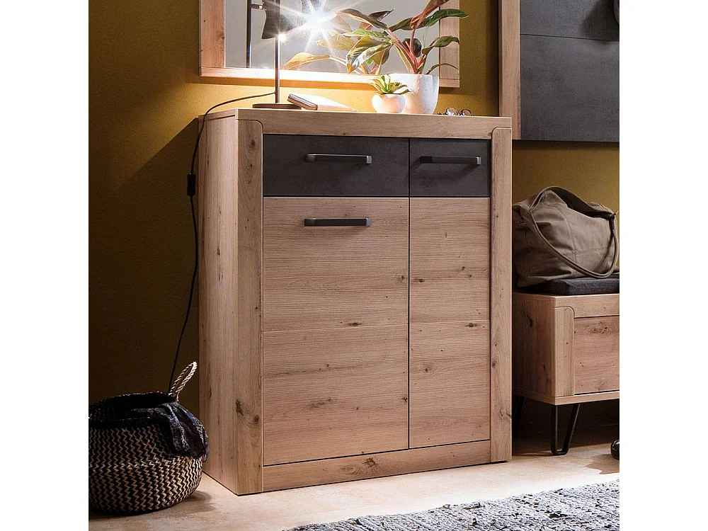 Schuhschrank Schuh Schrank mit einer Schublade und Drehtüren