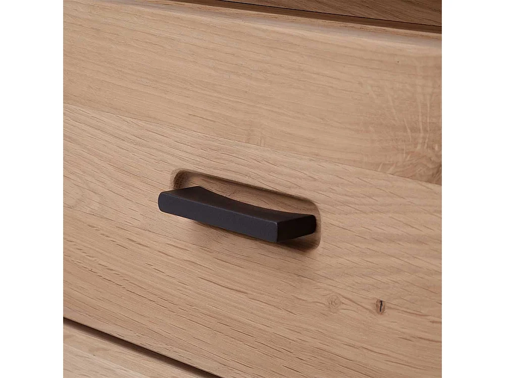 Dielenkommode in Eiche Bianco furniert LED Beleuchtung