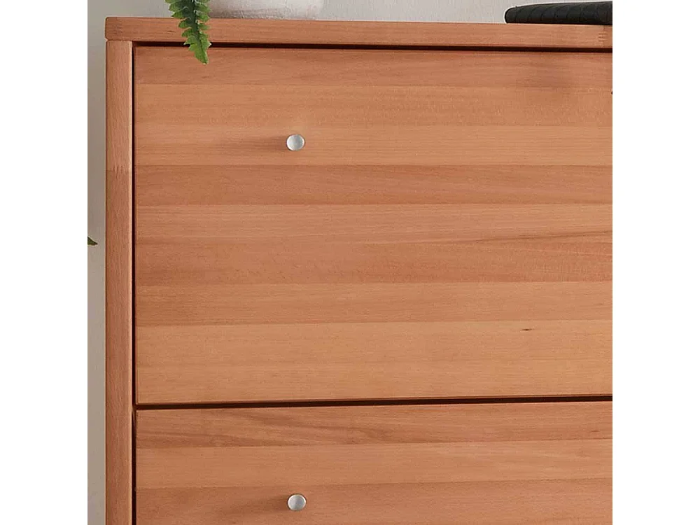 Schuhklappenschrank mit drei Schuhwalzen Buche Massivholz