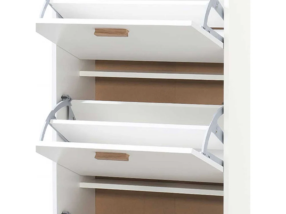 Schuhschrank Schuh Schrank in Weiß mit Vierfußgestell