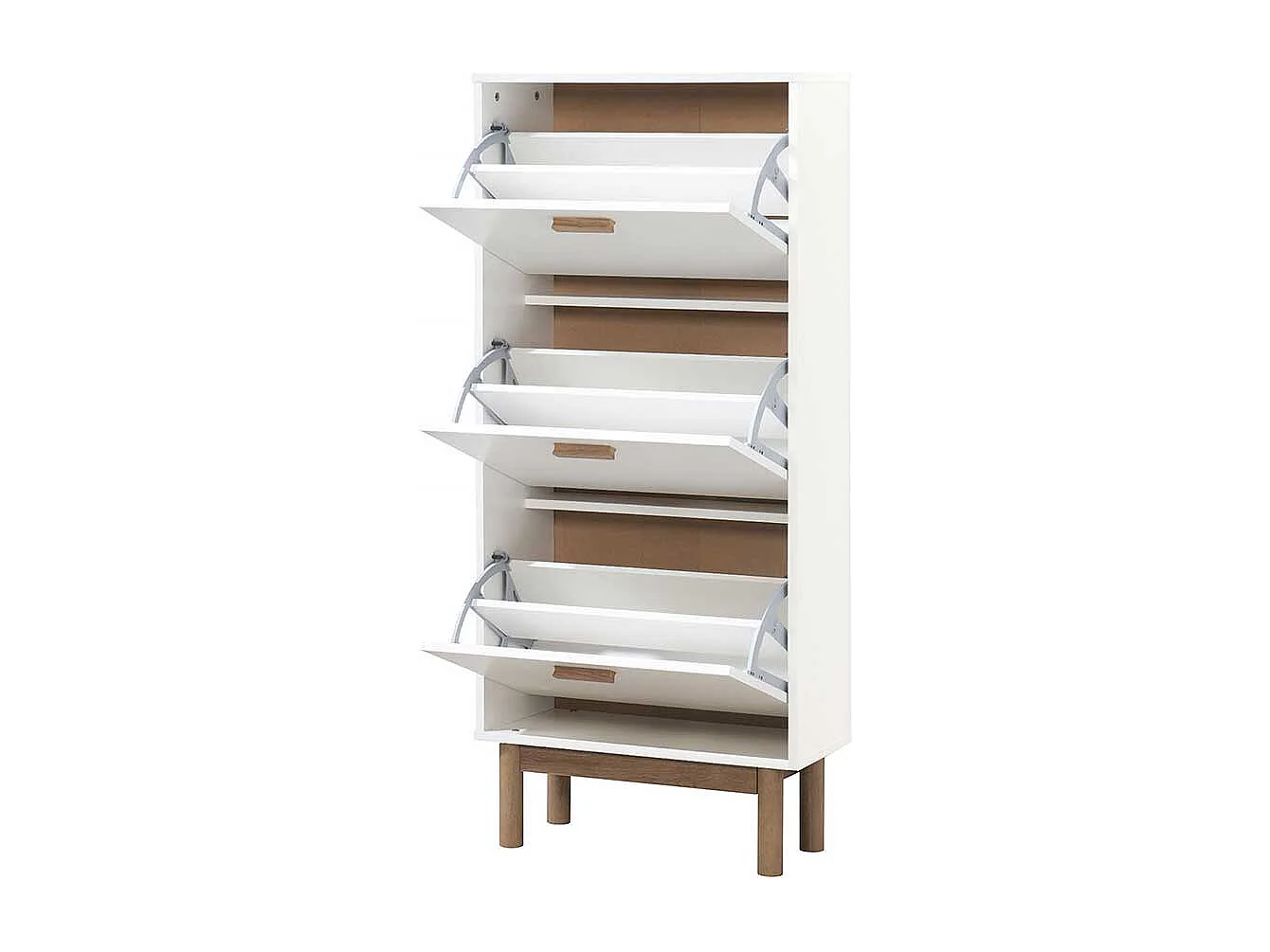 Schuhschrank Schuh Schrank in Weiß mit Vierfußgestell