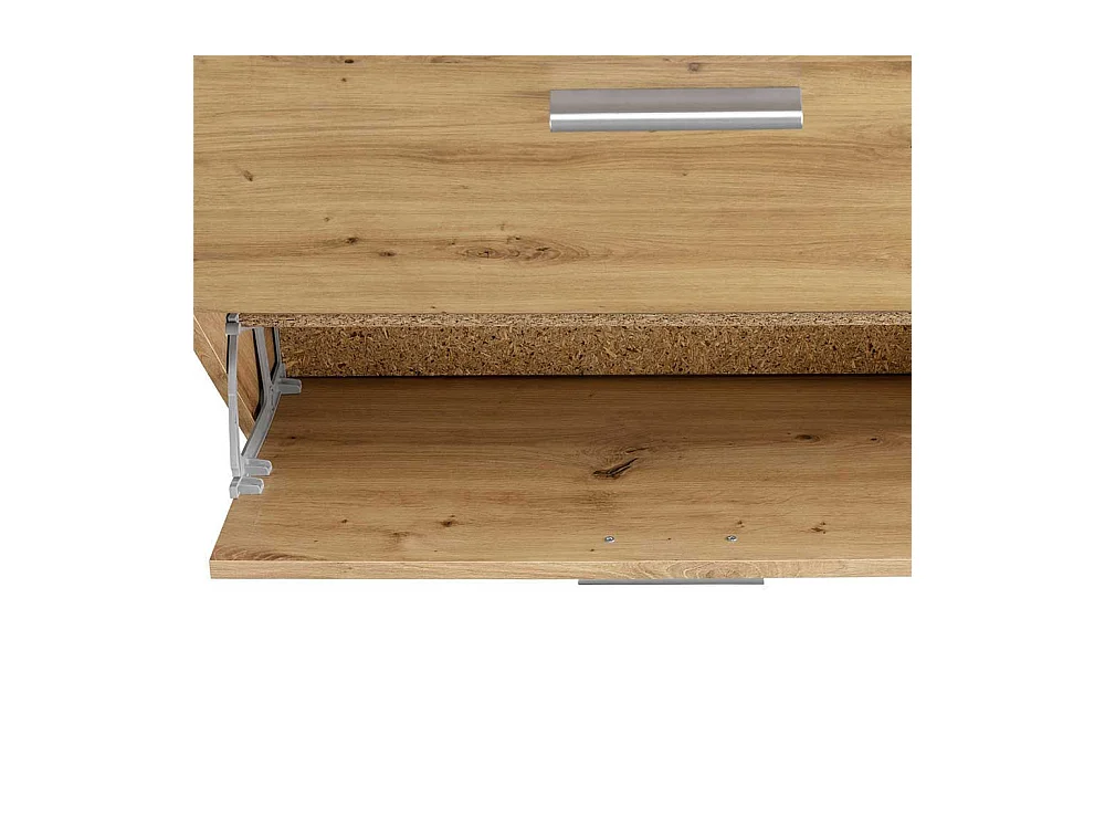 Schuhklappenschrank in Wildeichefarben vier Schuhwalzen