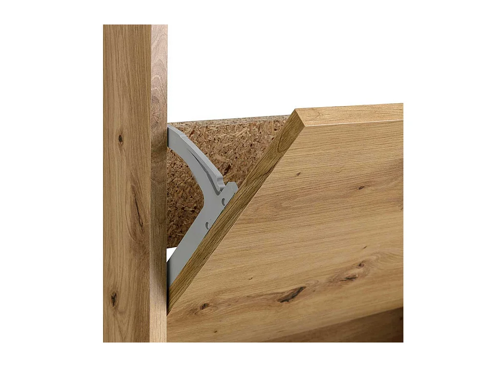 Schuhklappenschrank in Wildeichefarben vier Schuhwalzen