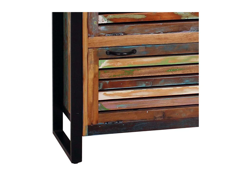 Schuhkipper in Bunt Recyclingholz und Metall