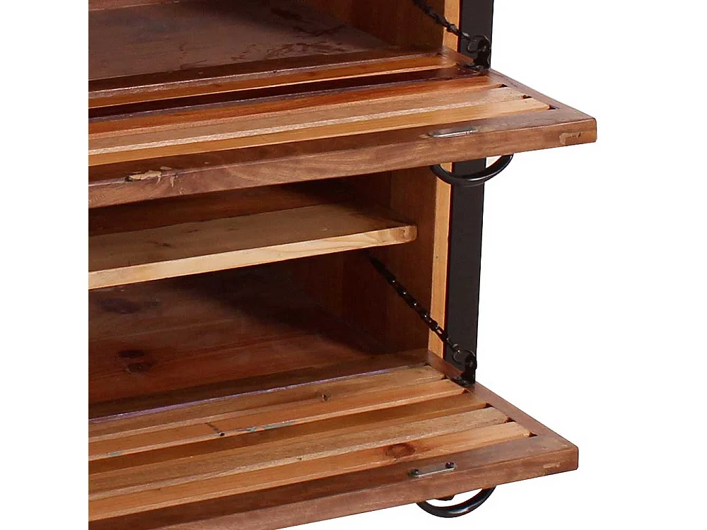 Schuhkipper in Bunt Recyclingholz und Metall