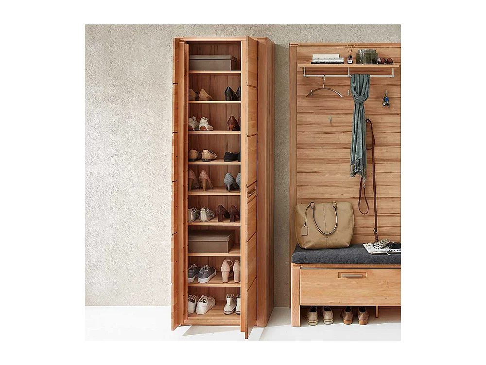 Garderoben Schuhschrank mit acht Einlegeböden Massivholztür