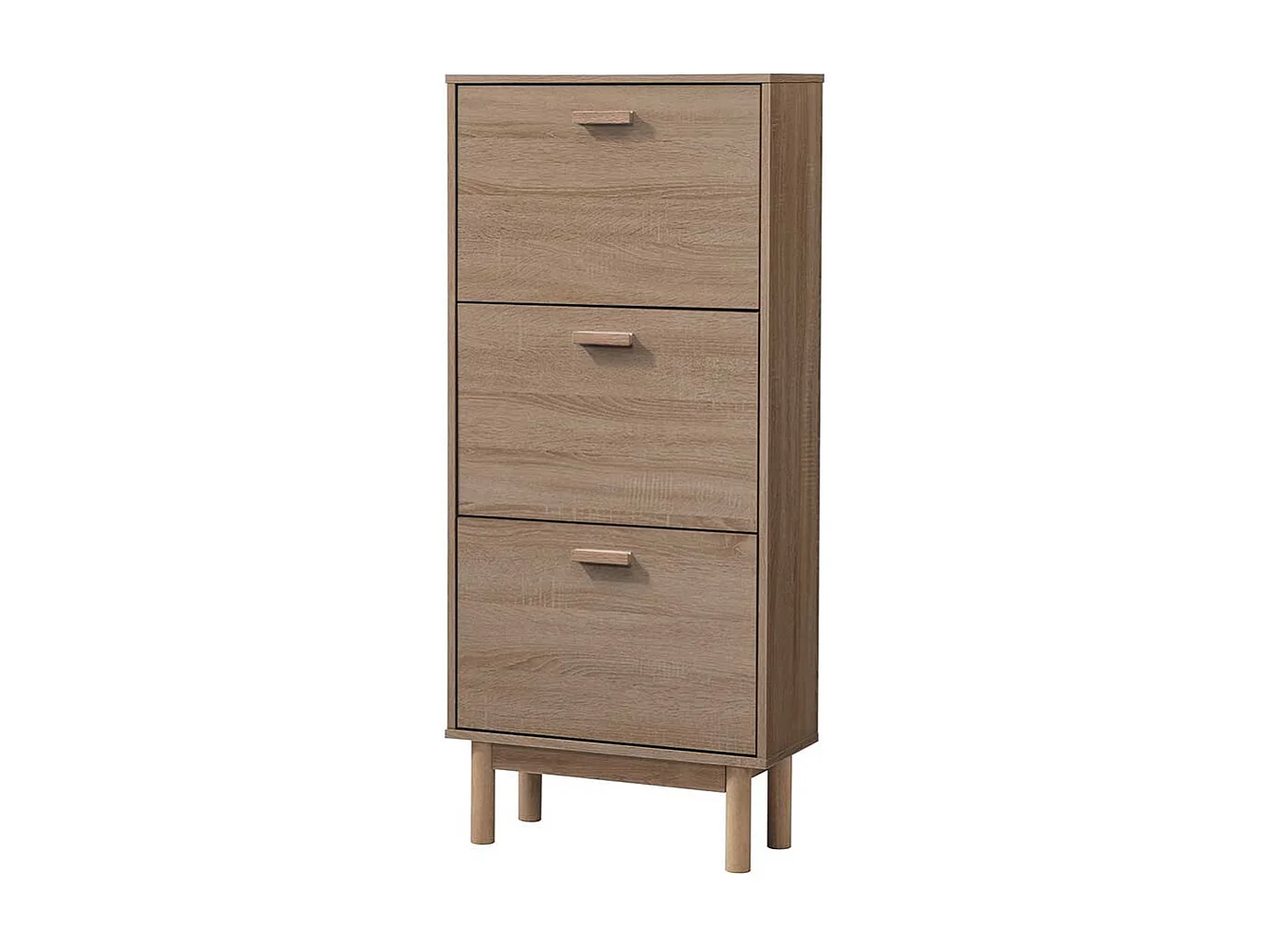 Schuhschrank Schuh Schrank aus Holzwerkstoff in Eichefarben