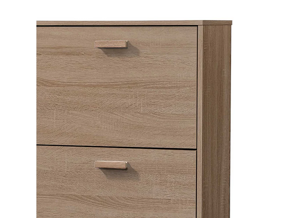 Schuhschrank Schuh Schrank aus Holzwerkstoff in Eichefarben