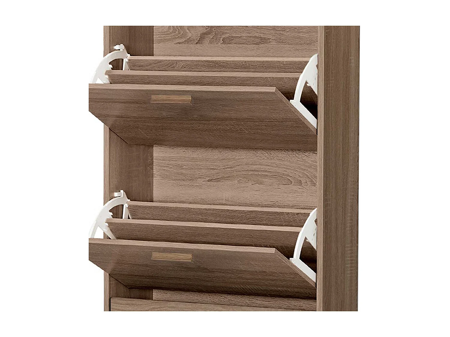 Schuhschrank Schuh Schrank aus Holzwerkstoff in Eichefarben