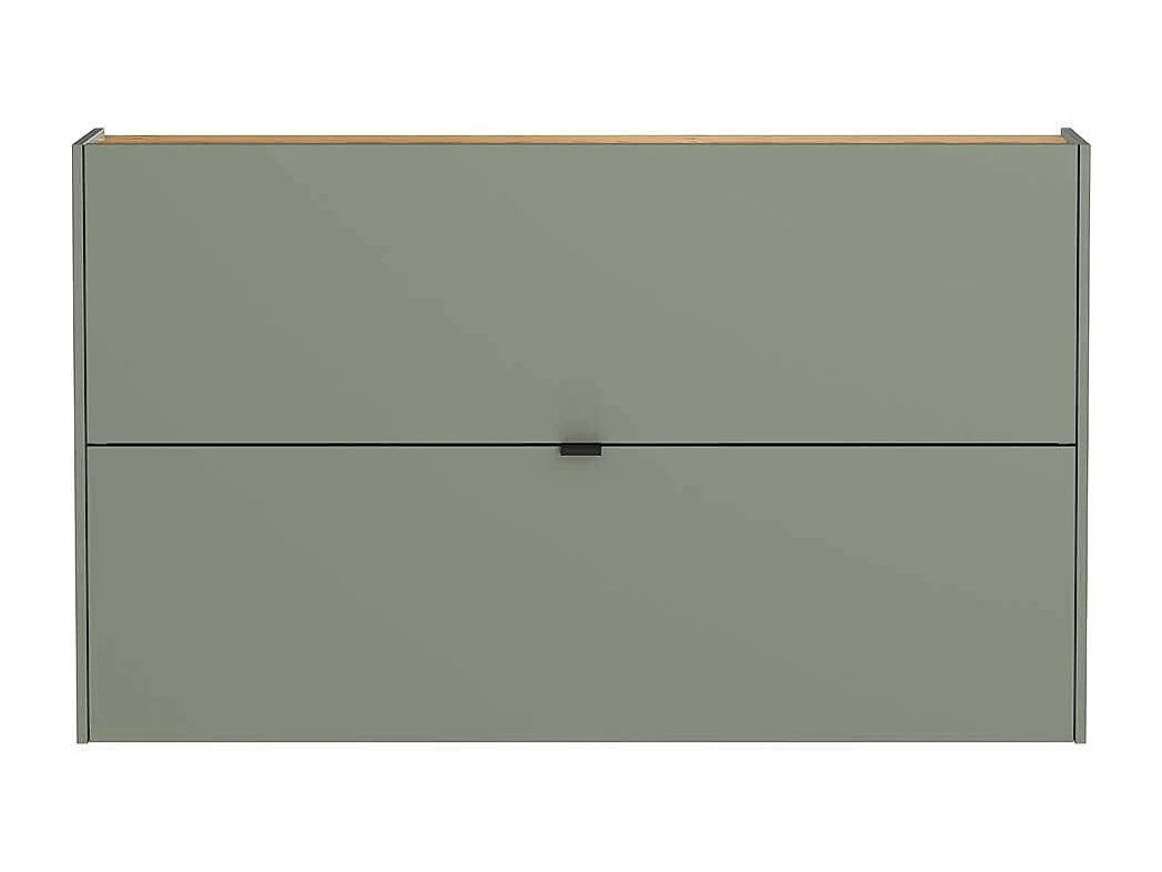 Schuh Schrank Hängeschrank in Graugrün und Wildeichefarben