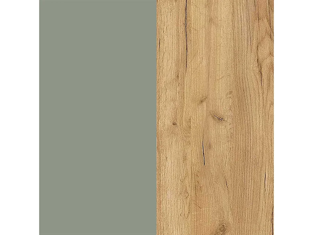 Schuh Schrank Hängeschrank in Graugrün und Wildeichefarben