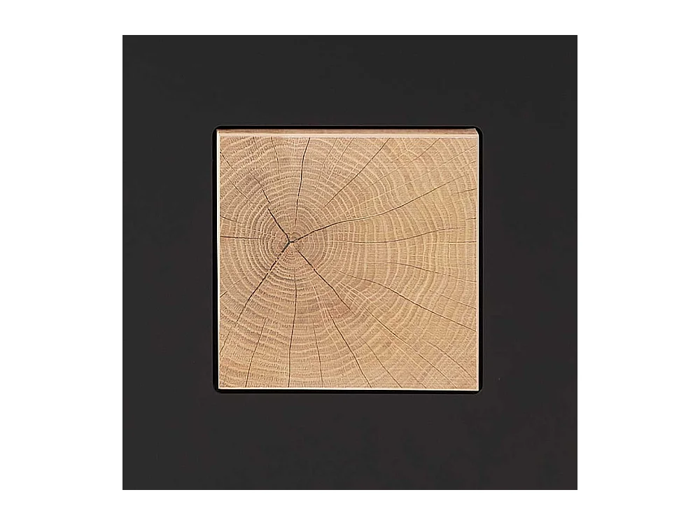 Garderobenschuhschrank modern in Wildeichefarben Schwarz