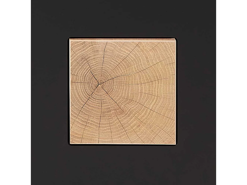 Garderobenschuhschrank modern in Wildeichefarben Schwarz