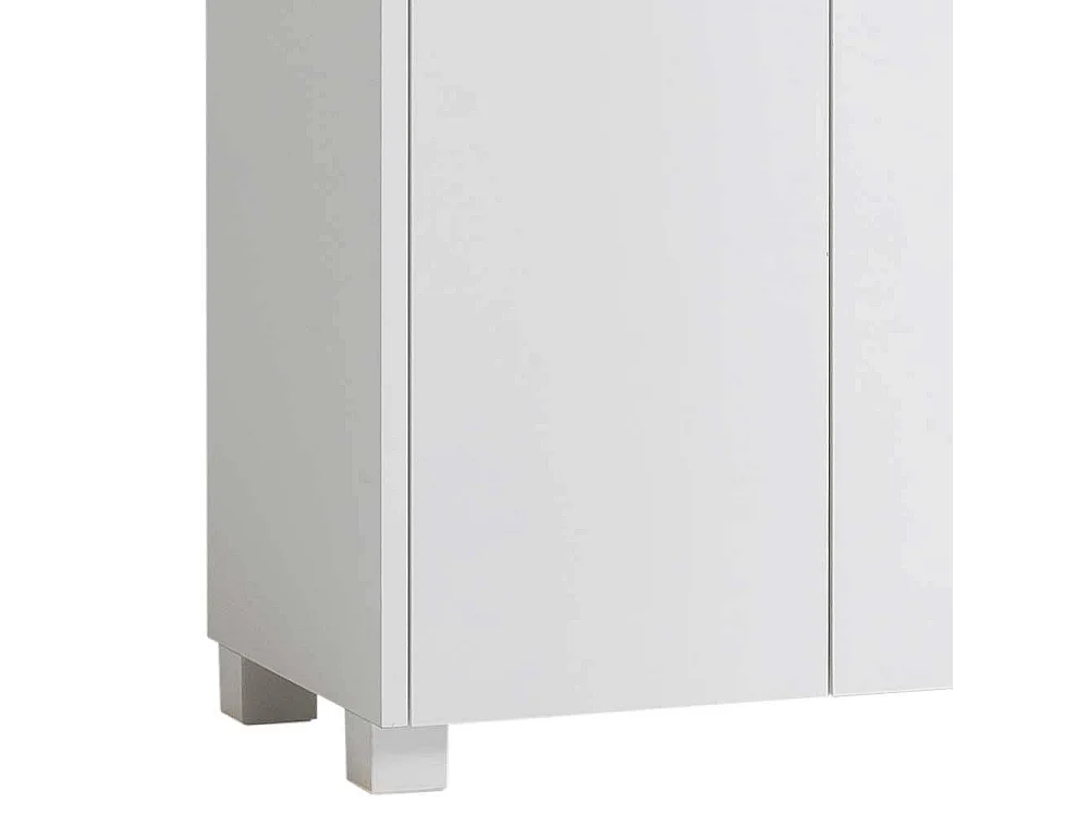 Schuhgarderobe im Skandi Design Wildeichefarben und Weiß