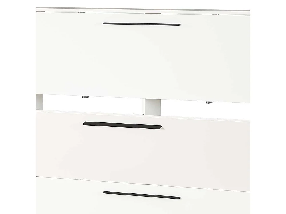 Schuh Klappenschrank in Weiß melaminbeschichtet