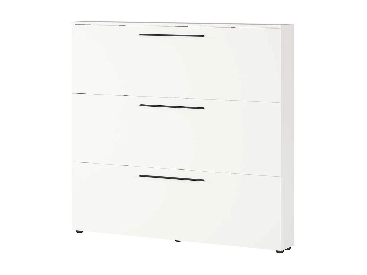 Schuh Klappenschrank in Weiß melaminbeschichtet