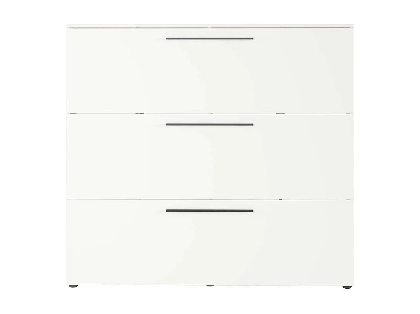 Schuh Klappenschrank in Weiß melaminbeschichtet