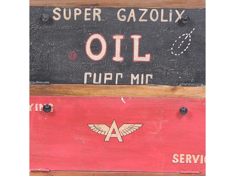 Schuhschrank mit Klappen Vintage Look