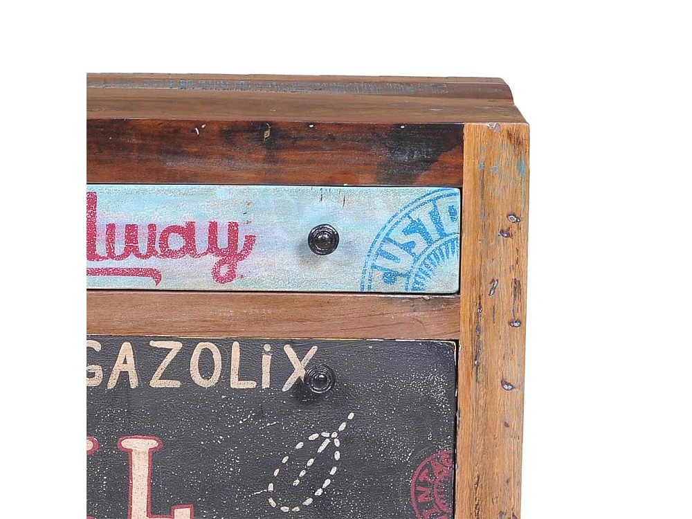 Schuhschrank mit Klappen Vintage Look