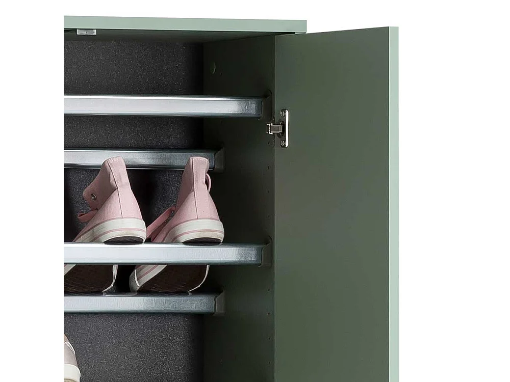 Skandi Garderobenschuhschrank Made in Germany Graugrün