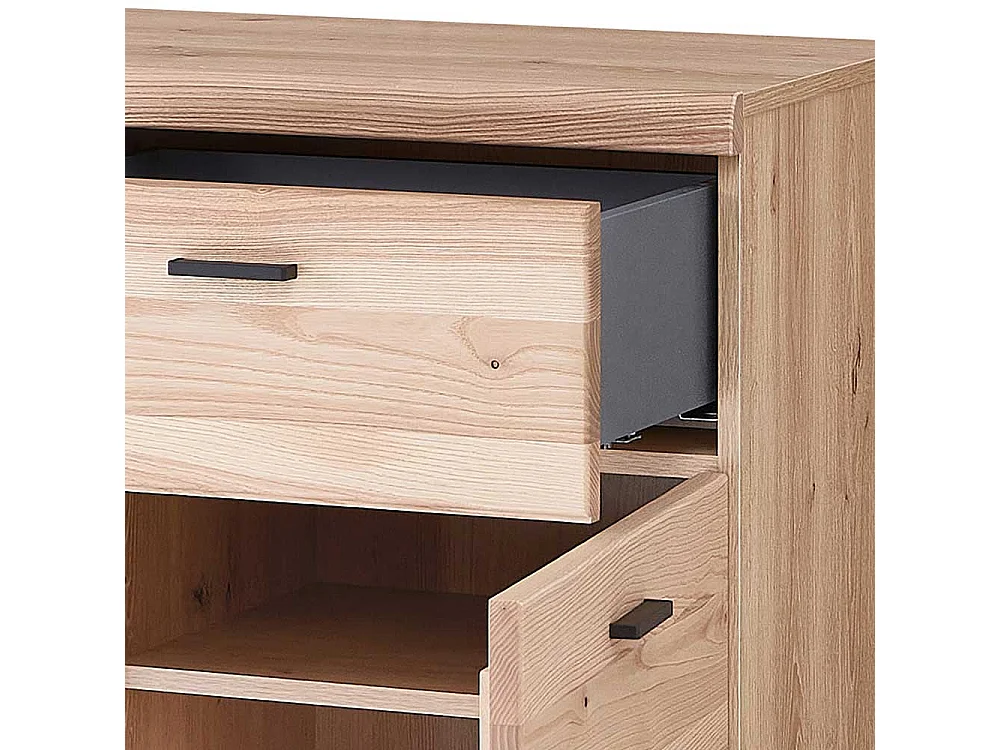 Garderobenschuhschrank mit sieben Einlegeböden teilmassiv