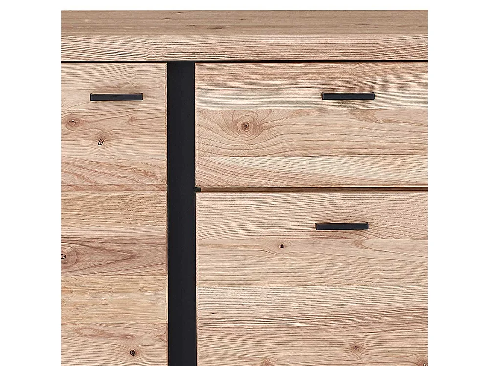 Garderobenschuhschrank mit sieben Einlegeböden teilmassiv