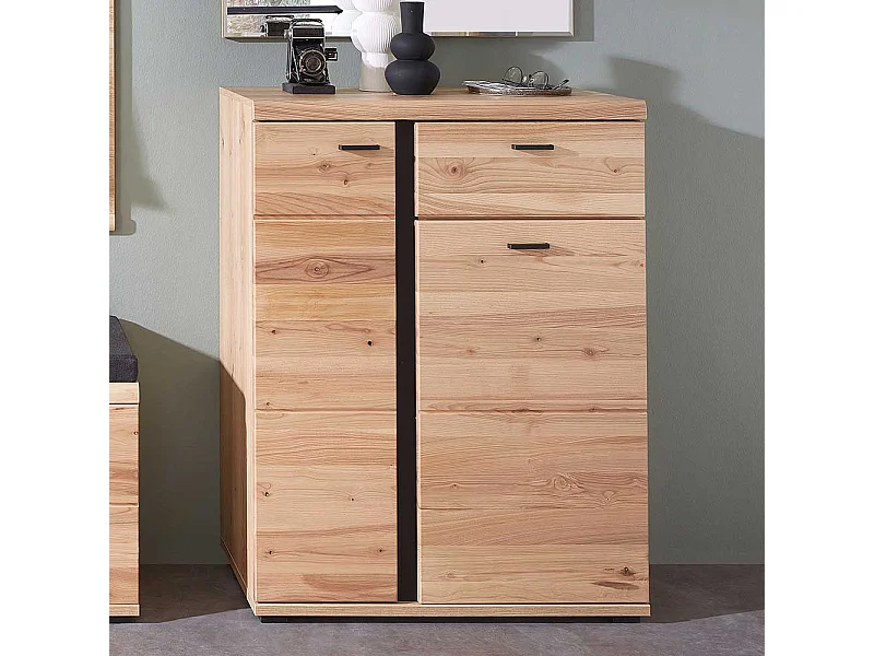 Garderobenschuhschrank mit sieben Einlegeböden teilmassiv