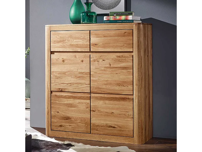 Massivholz Schuhschrank aus Wildeiche geölt 100 cm breit