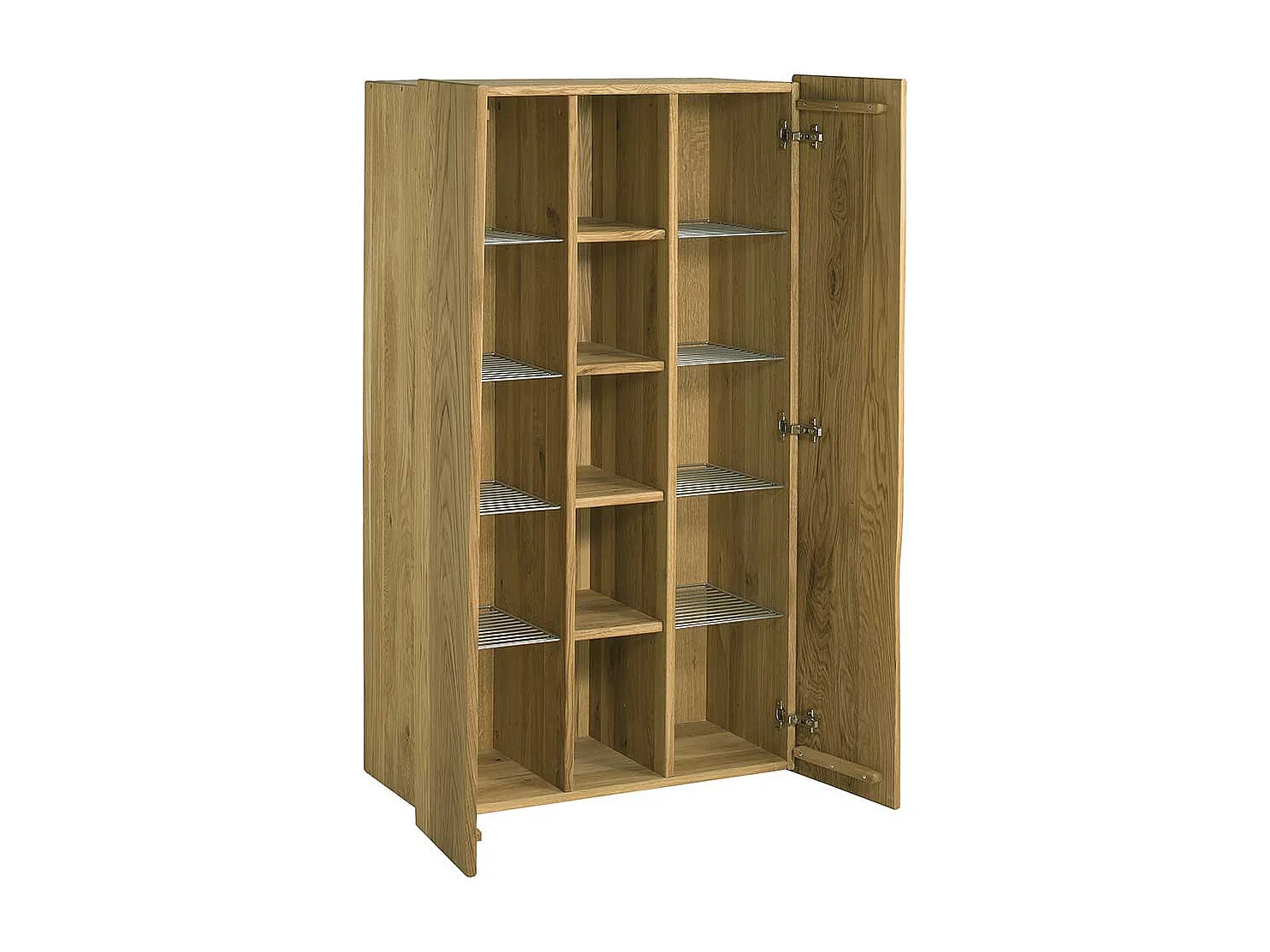 Flur Schuhschrank aus Eiche Massivholz Baumkante