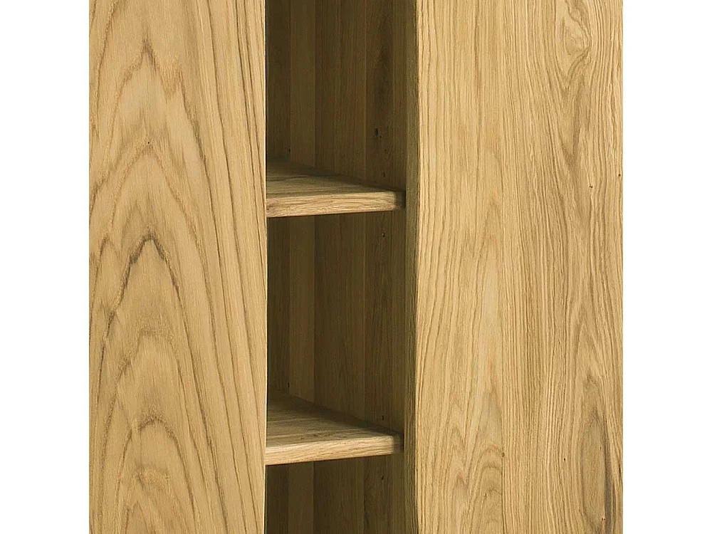 Flur Schuhschrank aus Eiche Massivholz Baumkante