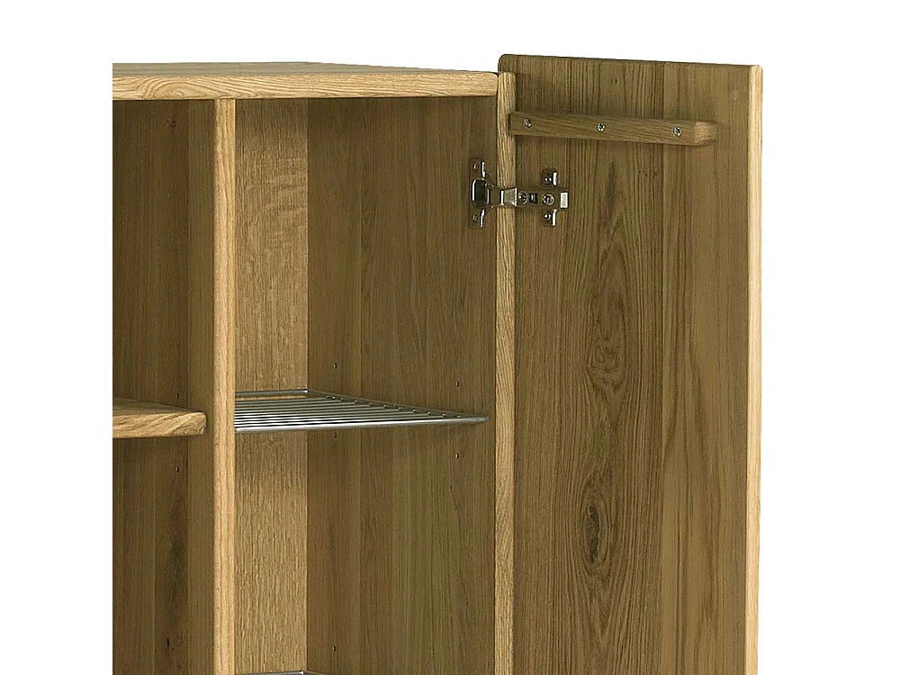 Flur Schuhschrank aus Eiche Massivholz Baumkante