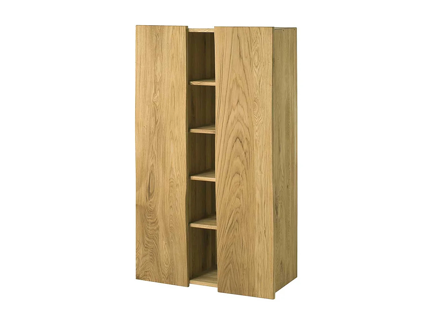 Flur Schuhschrank aus Eiche Massivholz Baumkante