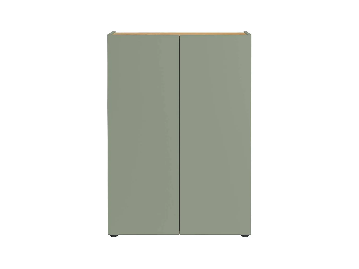 Schuhschrank Schrank in Graugrün 2 türig