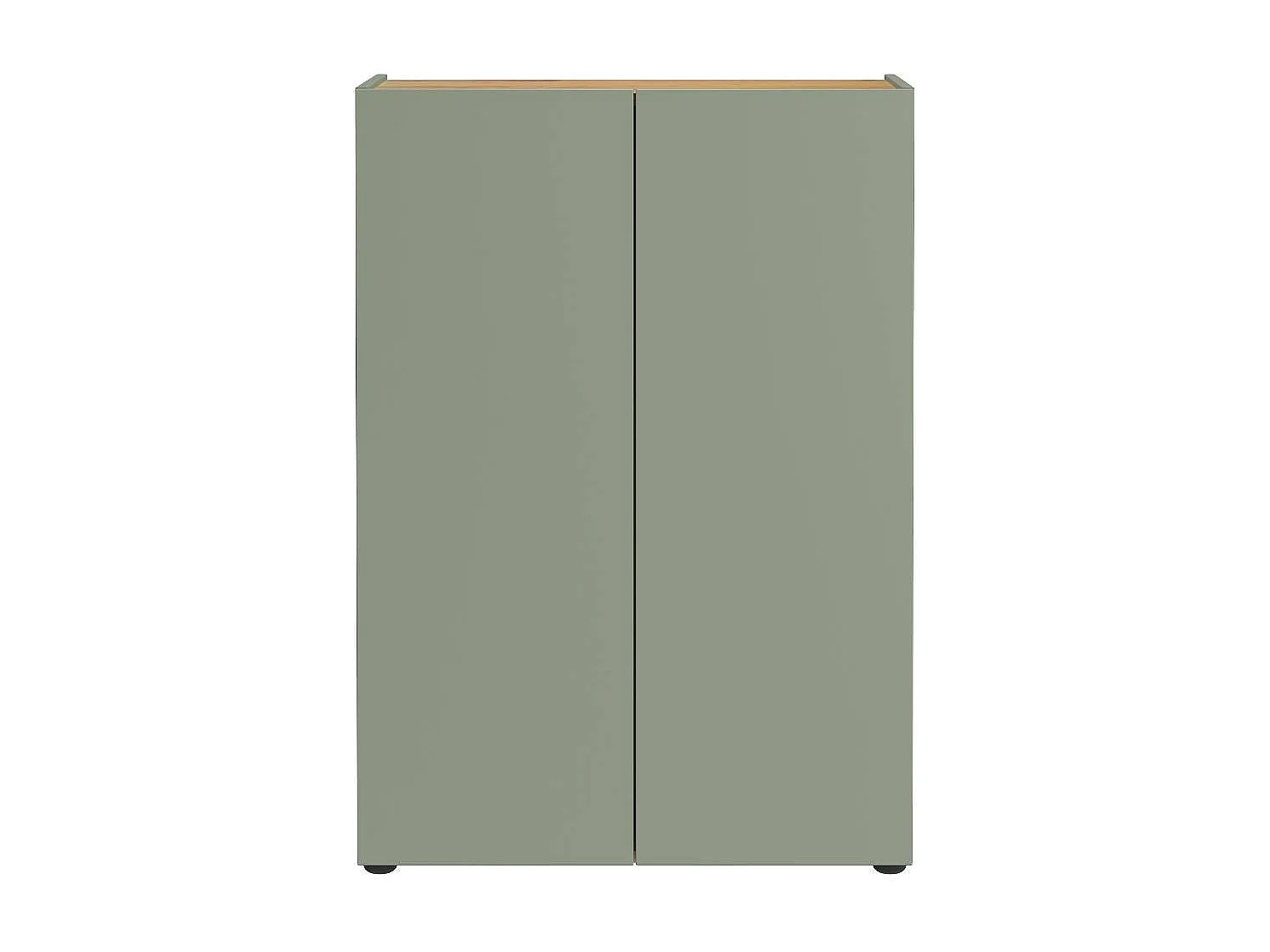 Schuhschrank Schrank in Graugrün 2 türig